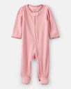 Baby Girl Cotton Long-Sleeve 2-Way Zip Sleep & Play - Pink