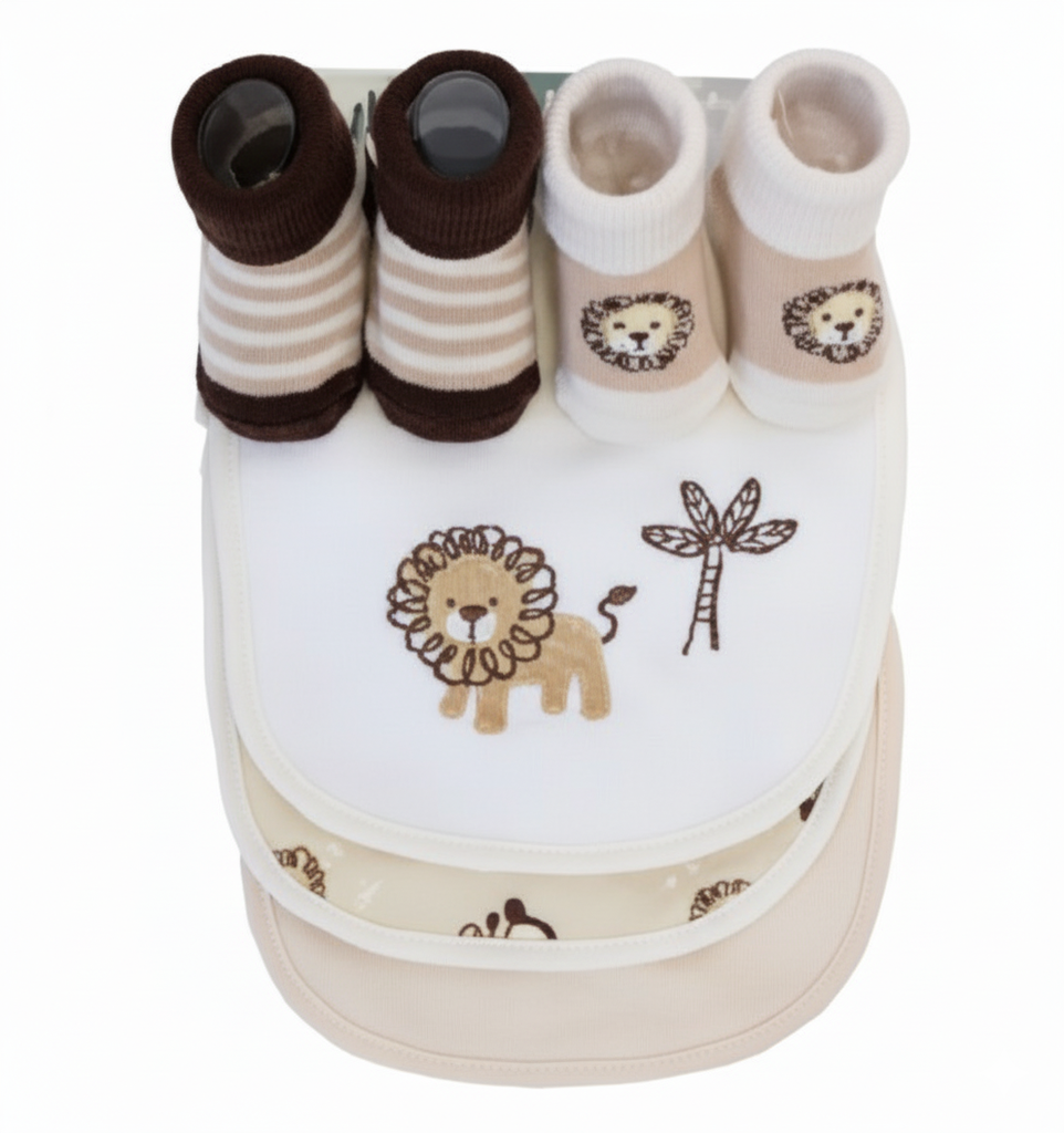 Set De  Medias Y  Baberos  5pzs