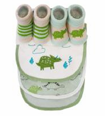 Set De  Medias Y  Baberos  5pzs