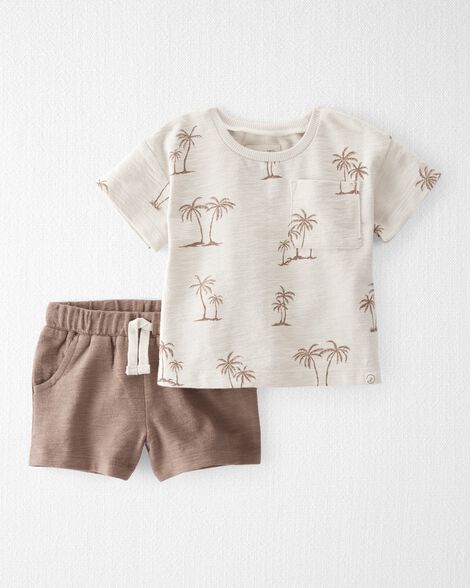 Baby 2-Piece Palm Tree Print Set Made with Organic Cotton