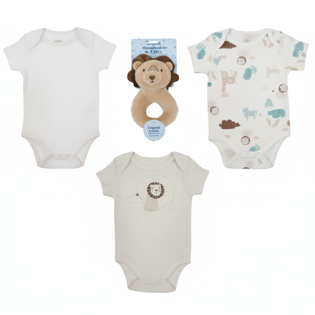 Body M/ corta + Maraca 3pk