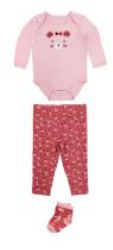 Conjunto Body P/ Bebe 3pzs