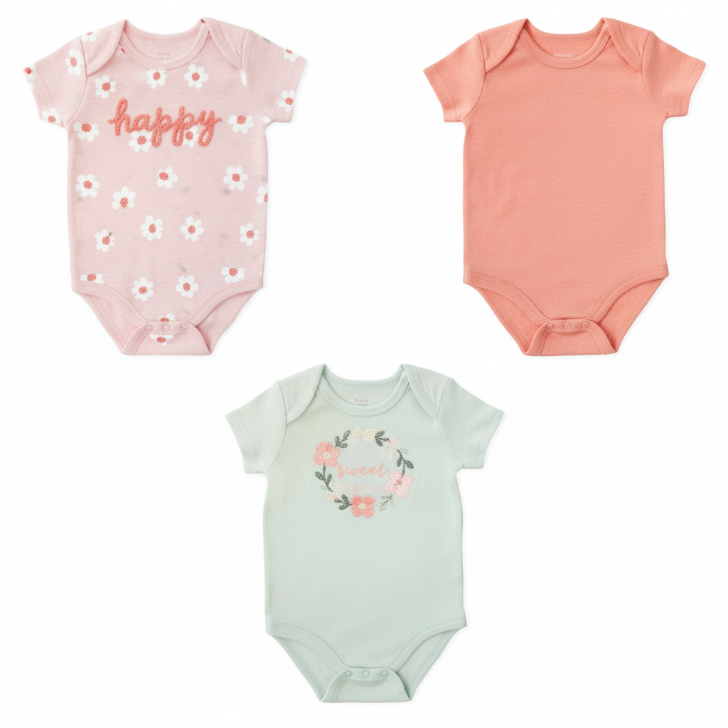 Body M/  Corta P/  Bebe 3pk