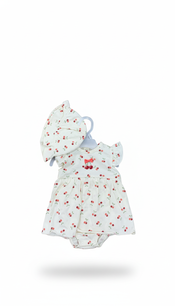 VESTIDO CON SOMBRERO DE BEBE