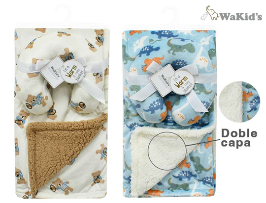 COBIJA CON SOPORTE DE CUELLO PARA BEBE
