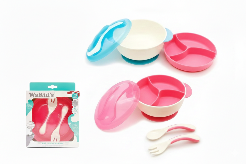 SET 3 PZS PLATO Y CUBIERTOS P/BEBE