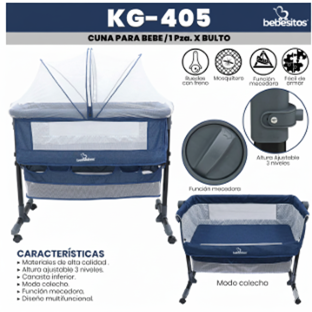 MOISES CATRE PARA BEBE BEBESITOS AZUL OSCURO