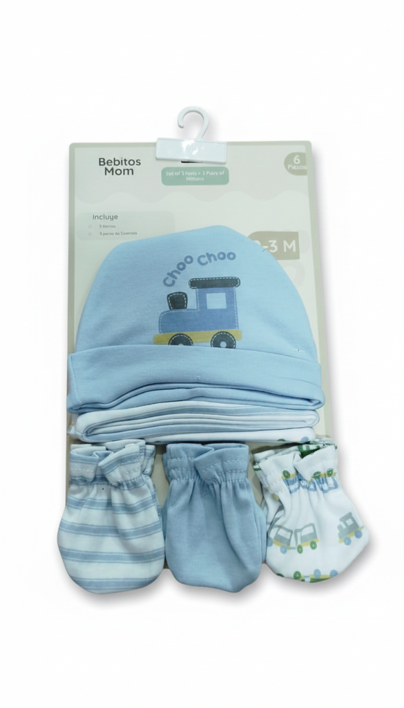 SET DE 3 GORRITOS  MAS 3 PARES DE GUANTES