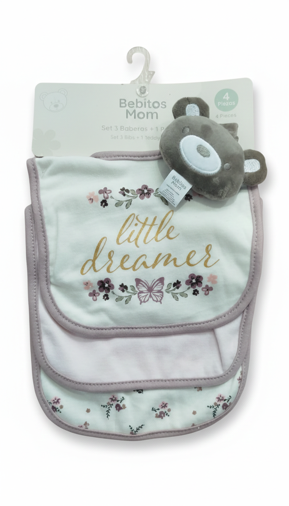 SET DE 3 BABEROS MAS PELUCHE