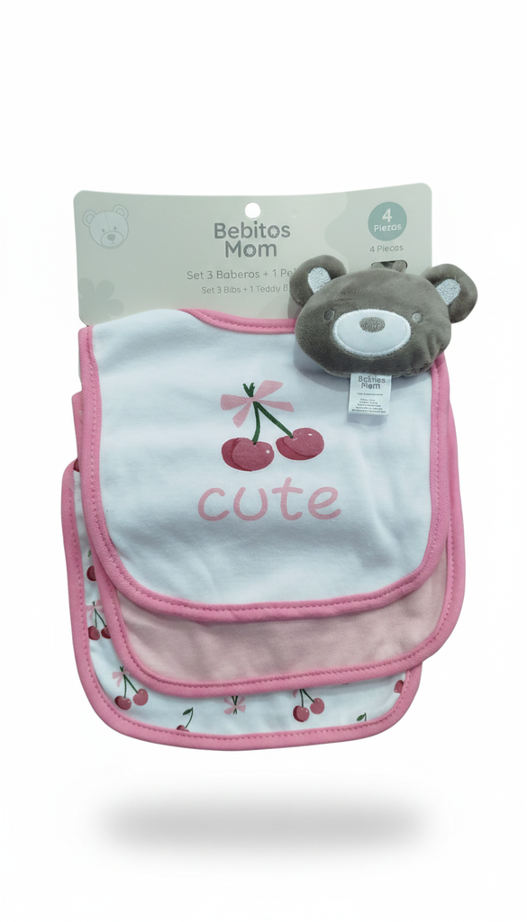 SET DE 3 BABEROS MAS PELUCHE