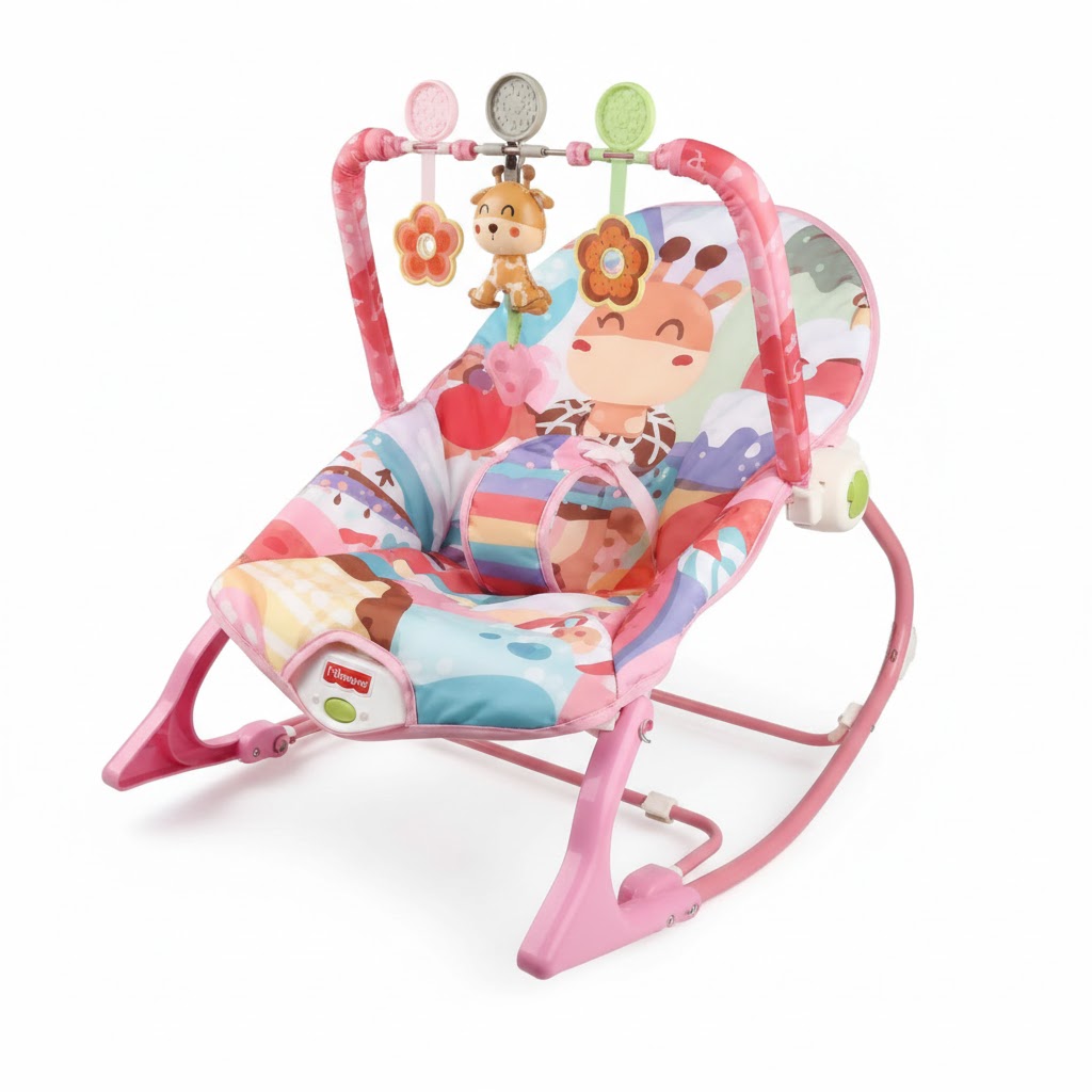 SILLA MESEDORA P/BEBE JIRAFA ROSA
