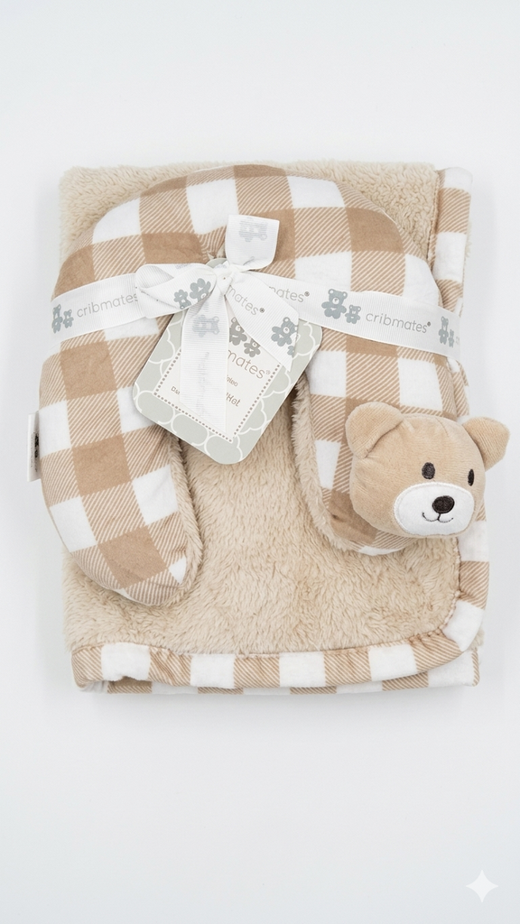 FRIZZA CON ALMOHADA OSITO CREMA