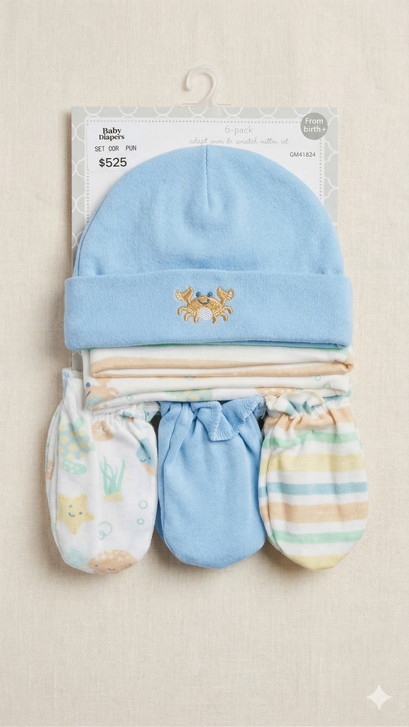 SET DE GORRITO Y PUÑITOS 3 PCS