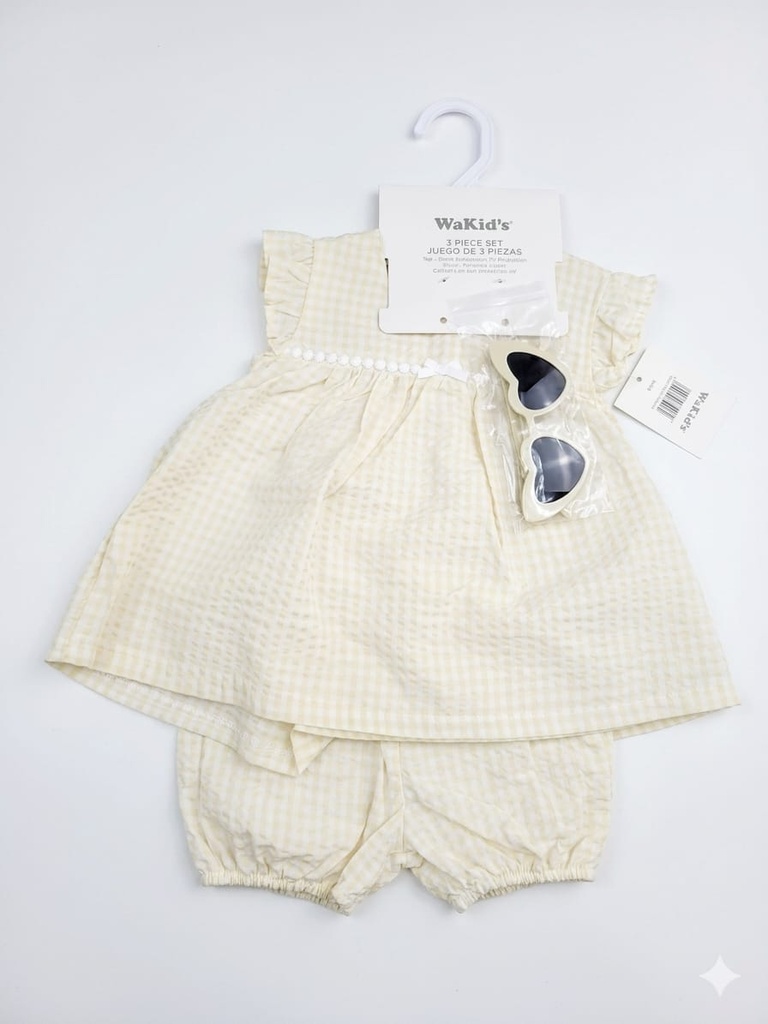 SET TOP, SHORT, GAFA PARA BEBE