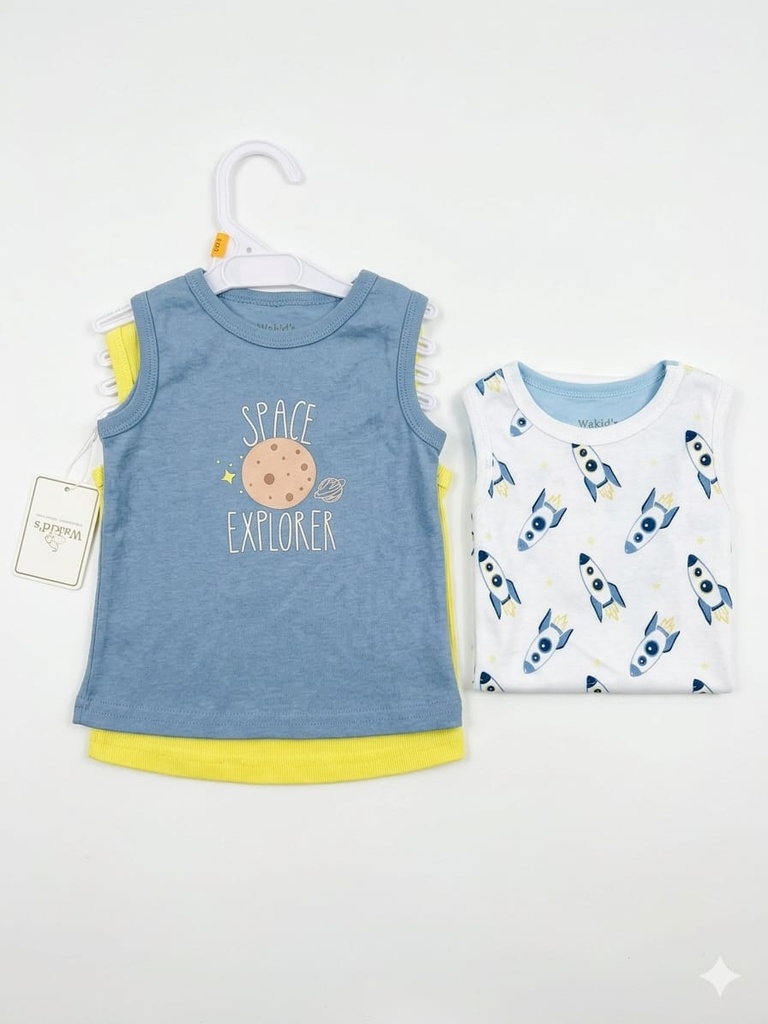 SET 5 PZS CAMISETAS PARA BEBE NIÑO