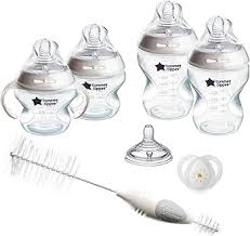 Tommee Tippee Natural Start - Juego de 8 biberones y chupones para bebé, 2 botellas anticólicos sin BPA de 5 onzas y 2 botellas anticólicos de 9 onzas, 2 pezones de flujo extra lento y medio, 2