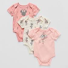 Disney Conjunto de 3 mamelucos de Minnie Mouse recién nacido para bebé niña