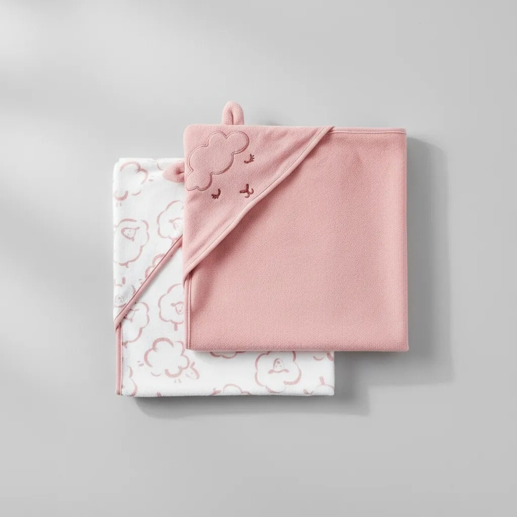 SET TOALLAS PARA BEBE NIÑA