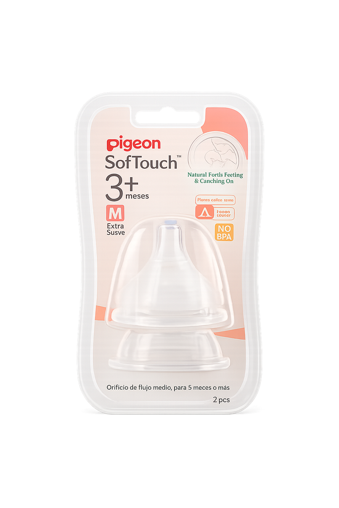 PIGEON SOFTOUCH RESPUESTO TETINAS M 2 UNIDADES