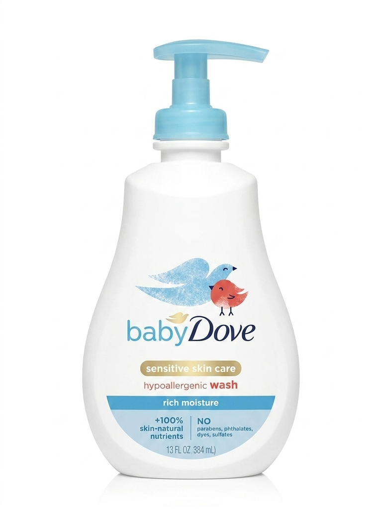 DOVE BABY WASH HIPOALERGENICO RICH MOISTURE 13 OZ.