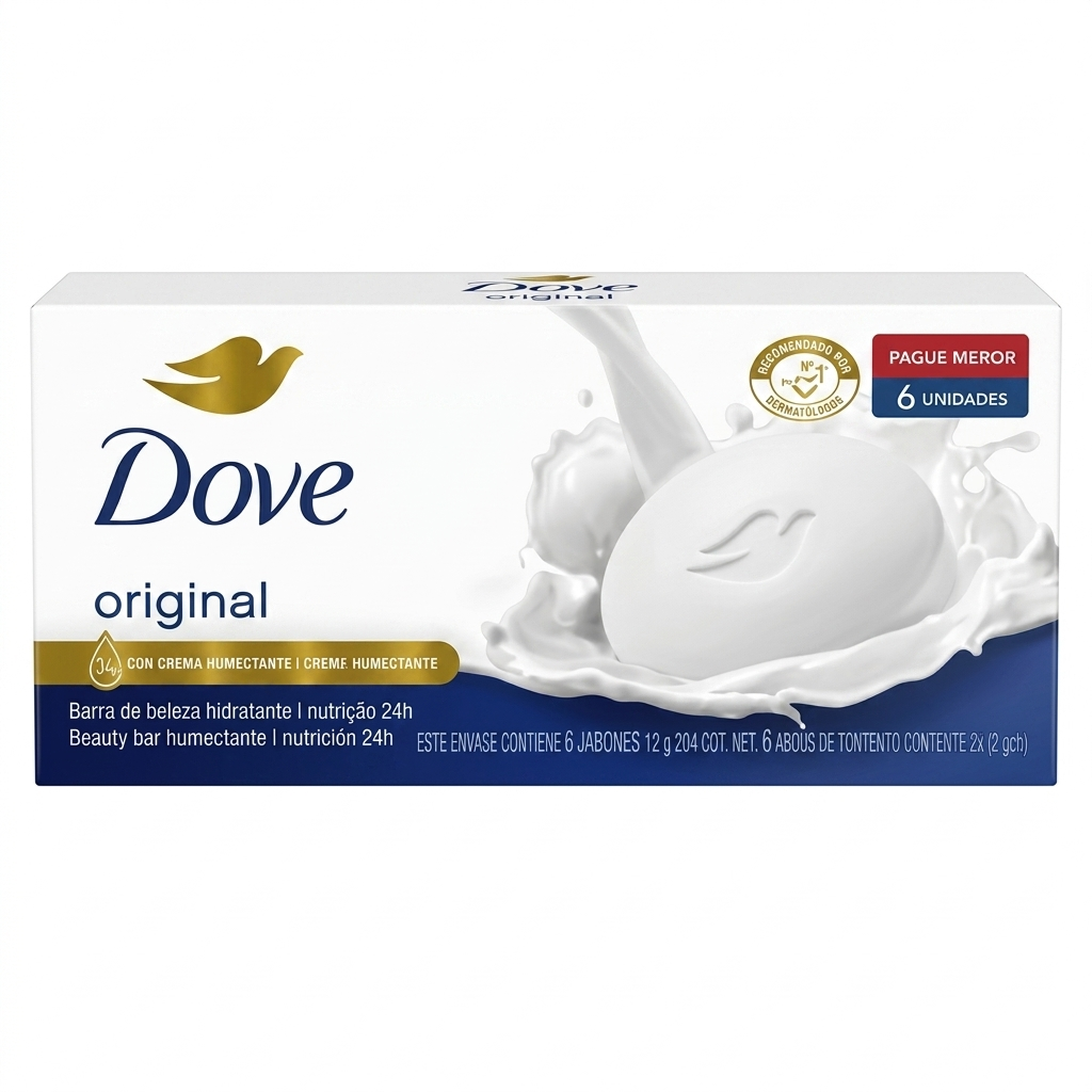 Dove Jabón Barra Original 90 G X6 Unds
