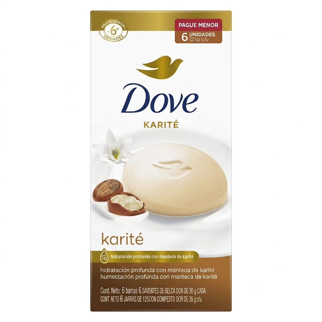 Comprar Jabón Dove Barra Con Karité 6 Pack - 540 g
