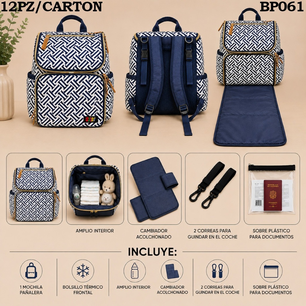 MOCHILA PAÑALERA WONDER BABY