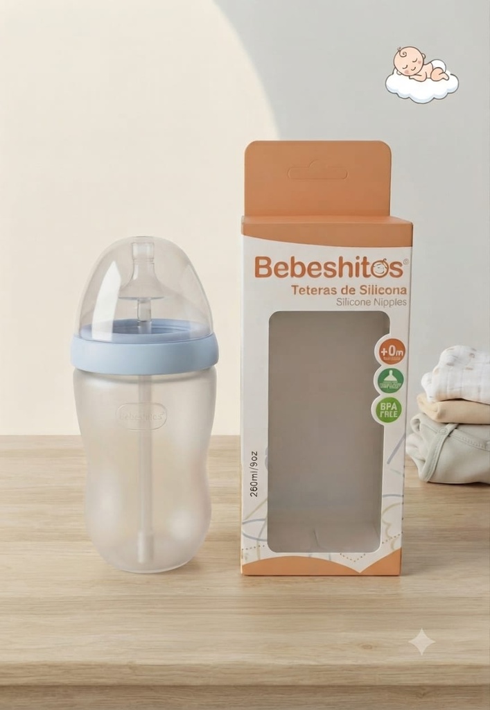 BIBERON SILICONA 9 OZ. BEBESHITOS