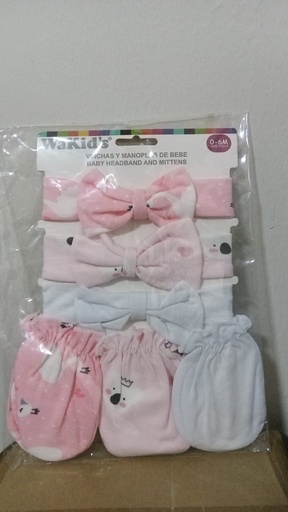 [A-77051] SET 3MANOPLAS+3VINCHA P/B A77051