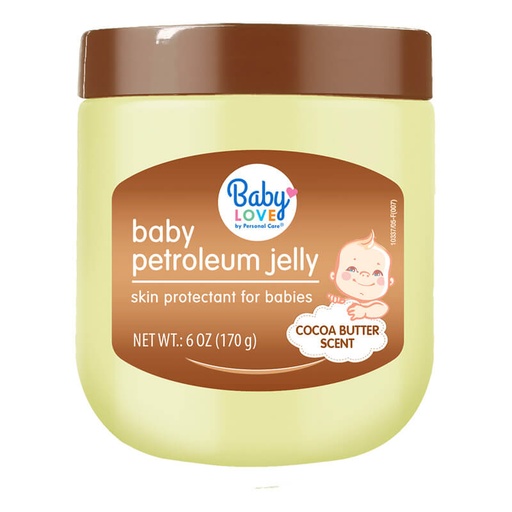 BABY LOVE PETROLEUM JELLY. COCOA BUTTER SCENT. 6 OZ.