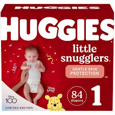 [451808] BABY DIAPERS SIZE 1 (8-14 LBS), 84CT, HUGGIES LITTLE SNUGGLER