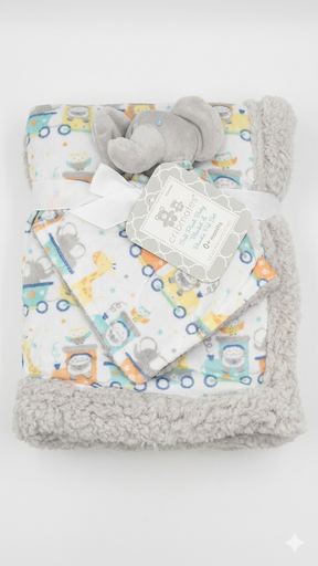 [CM6444] FRIZZA REVERSIBLE CON AÑOÑADOR ELEFANTE GRIS