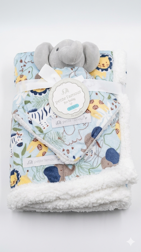 [CM6443] FRIZZA CON ALMOHADA ELEFANTE GRIS