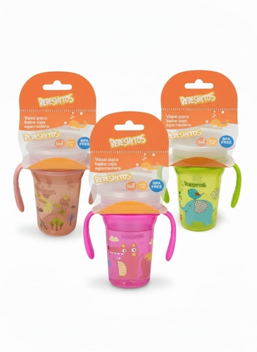 VASO PARA BEBE CON AGARRADERA 7OZ.