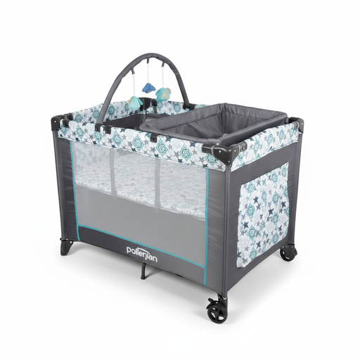[H24-24B-AZUL] CORRAL BEBITOS MOMS CIRCULO AZUL
