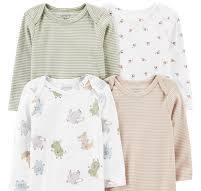 [1P879610] Baby 4-Piece Long-Sleeve Bodysuits PREMIER