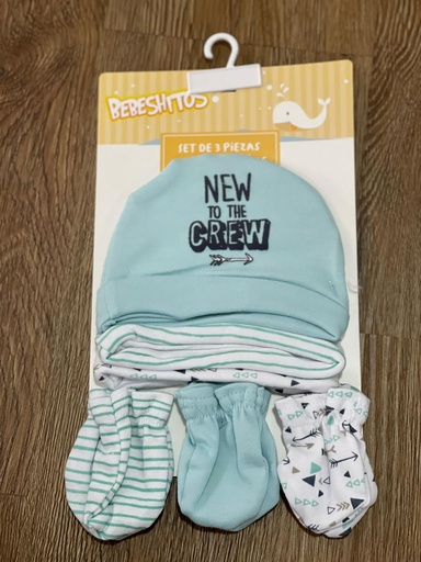[AR10074] Set de gorrito y punito para bebe