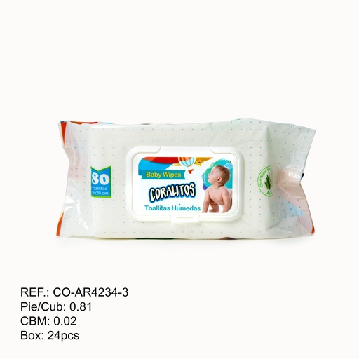 [AR4234] CORALITOS TOALLAS HUMEDAS 80U