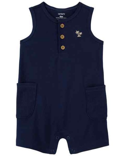 [195862428717] Mono de algodón con estampado de palmeras