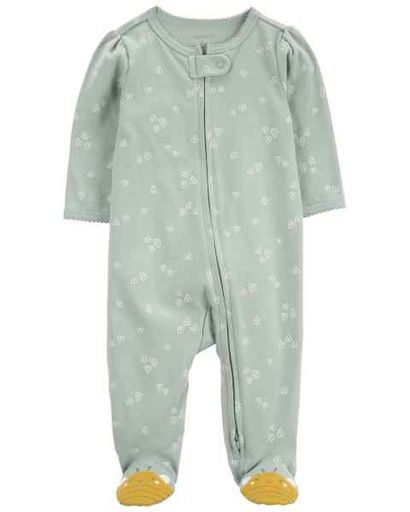[1R062610] dormir y jugar de algodón con cremallera de dos vías Bee Zip