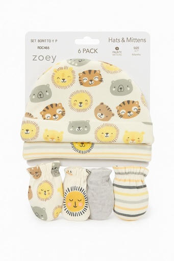 [4375-HM104] SET 6 PACK GORRITO Y PUÑITOS