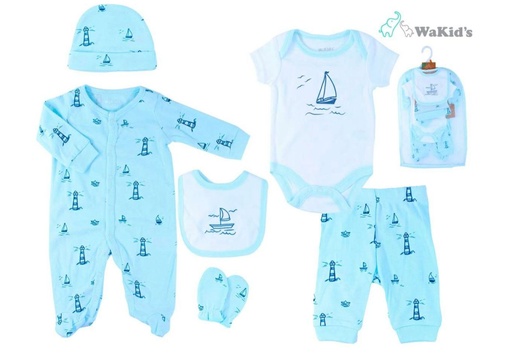 [R90816] SET 7 PZS. ROPA Y ACCS. P/BEBE
