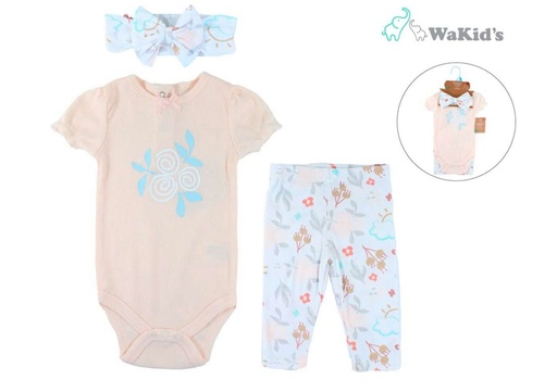 [R90803] SET BODY +PANT+ VINCHA P/BEBE