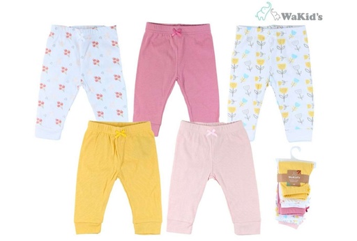 [R90811] SET 5 PZS PANTALON P/BEBE NIÑA