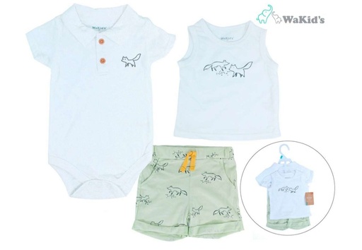 [R90813] SET BODY + SHORT+ TSHIRT P/BEBE NIÑO