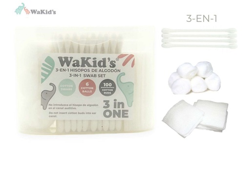 [A77739] SET HISOPOS 3 EN 1 P/BEBE