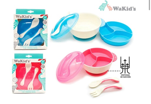 SET 3 PZS PLATO Y CUBIERTOS P/BEBE