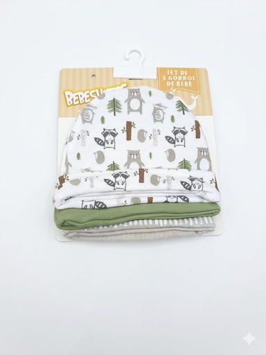 [AR10067] SET DE GORRO 3/1