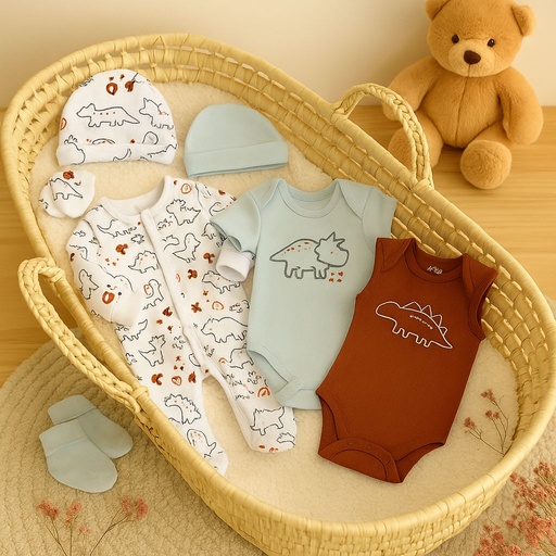 [R90848] SET 6 PZS ROPA Y ACCS. PARA BEBE
