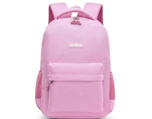 [NM4852-2] MOCHILA LUDICA ROSADO LISO 16 PUL.